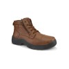 TSF Genuine Leather Zip Police Boots For Men (9405-TAN)